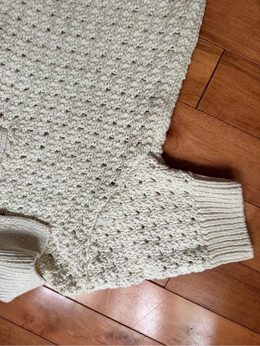 A.L.C. Cream Knit Short-Sleeve Polo Sweater with Button Placket